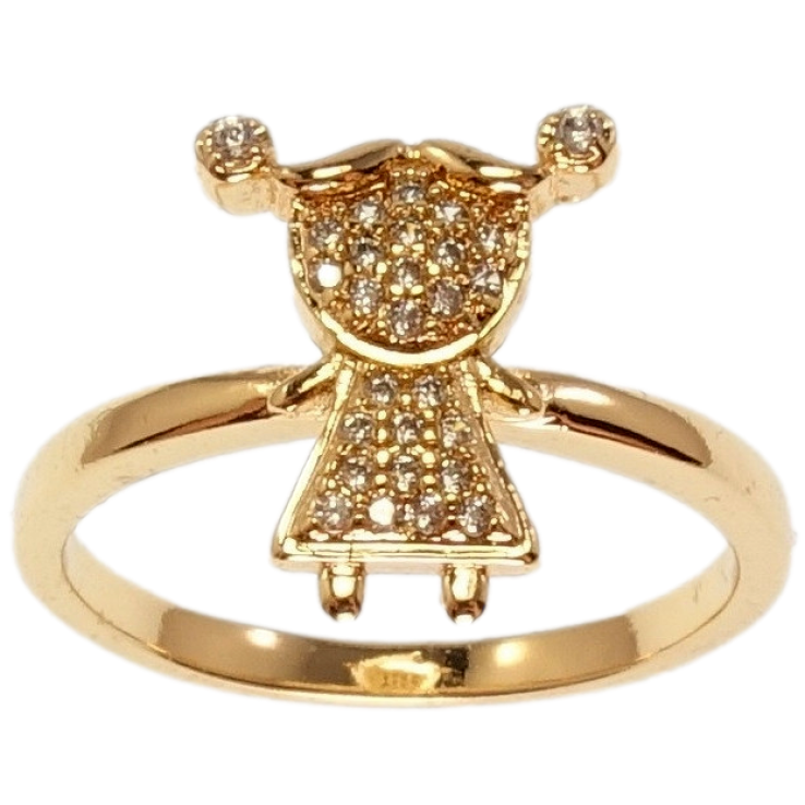 Кольцо Xuping Позолота 18K Девочка фото №6