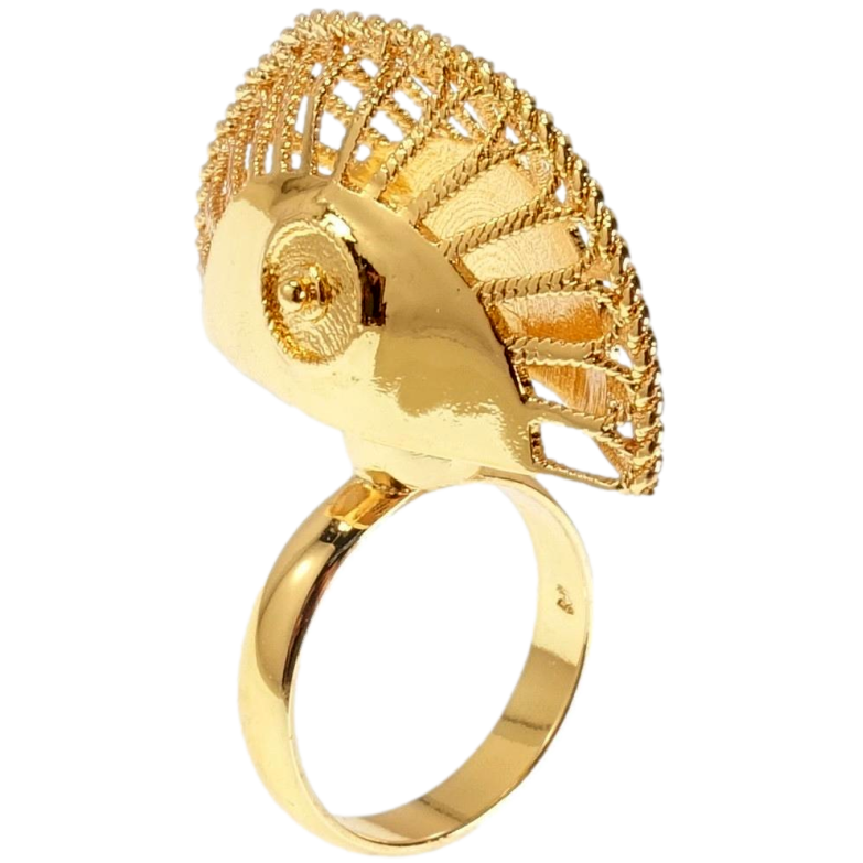 Каблучка Xuping Позолота 18K Віяло фото №1 Каблучка Xuping Позолота 18K Віяло фото №1