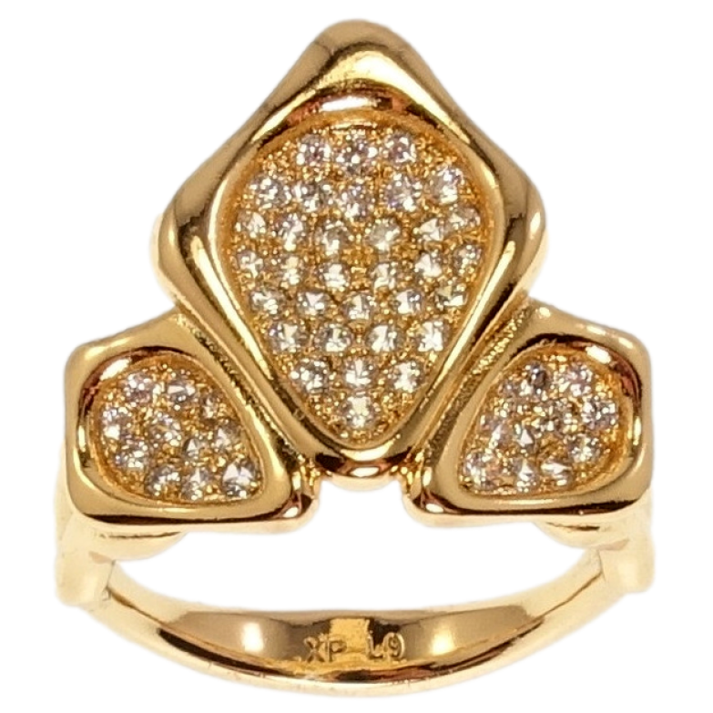 Кольцо Xuping Позолота 18K Фантазийный Геометрический Узор фото №1