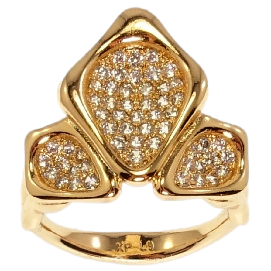 Кольцо Xuping Позолота 18K Фантазийный Геометрический Узор фото №1
