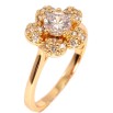 Кольцо Xuping Позолота 18K Цветок с инкрустацией цирконий вставка кристалл фото №2