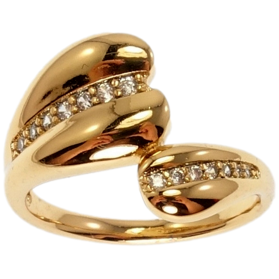 Кольцо Xuping Позолота 18K Сближение сердец фото №1