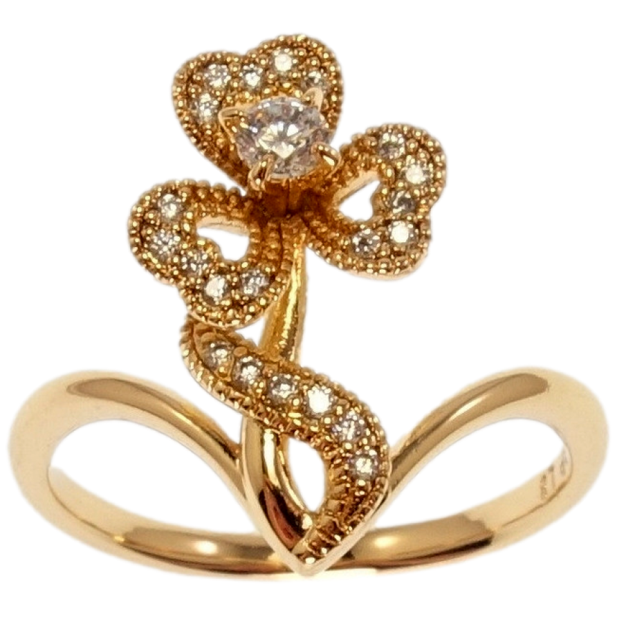 Кольцо Xuping Позолота 18K Магический трилистник фото №1