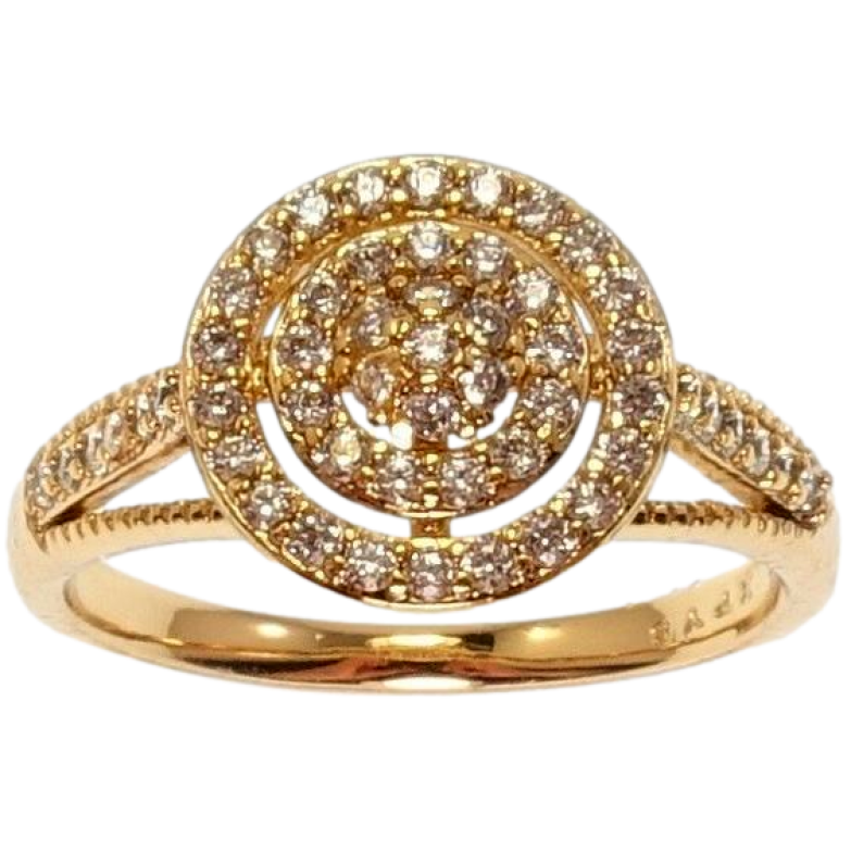 Кольцо Xuping Позолота 18K Круги с цирконием фото №1