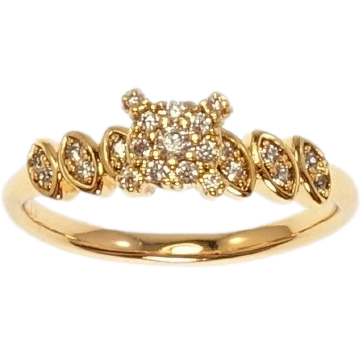 Кольцо Xuping Позолота 18K Узор с цирконием фото №10