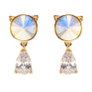 Сережки Xuping колір 18K з кристалами Swarovski пусети "Котики з кристалом AB" фото №2 Сережки Xuping колір 18K з кристалами Swarovski пусети "Котики з кристалом AB" фото №2