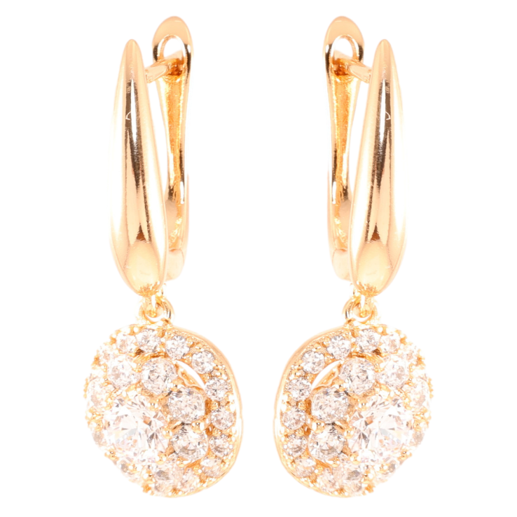 Серьги Xuping Позолота 18K английский замок Подвески с инкрустацией цирконием фото №20