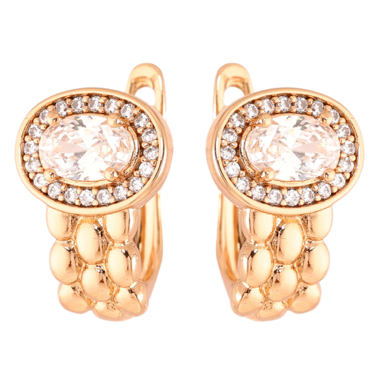 Серьги Xuping Позолота 18K английский замок Декоративный узор с цирконием фото №24