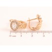 Сережки Xuping Позолота 18K англійський замок Декоративний візерунок з цирконієм фото №2
