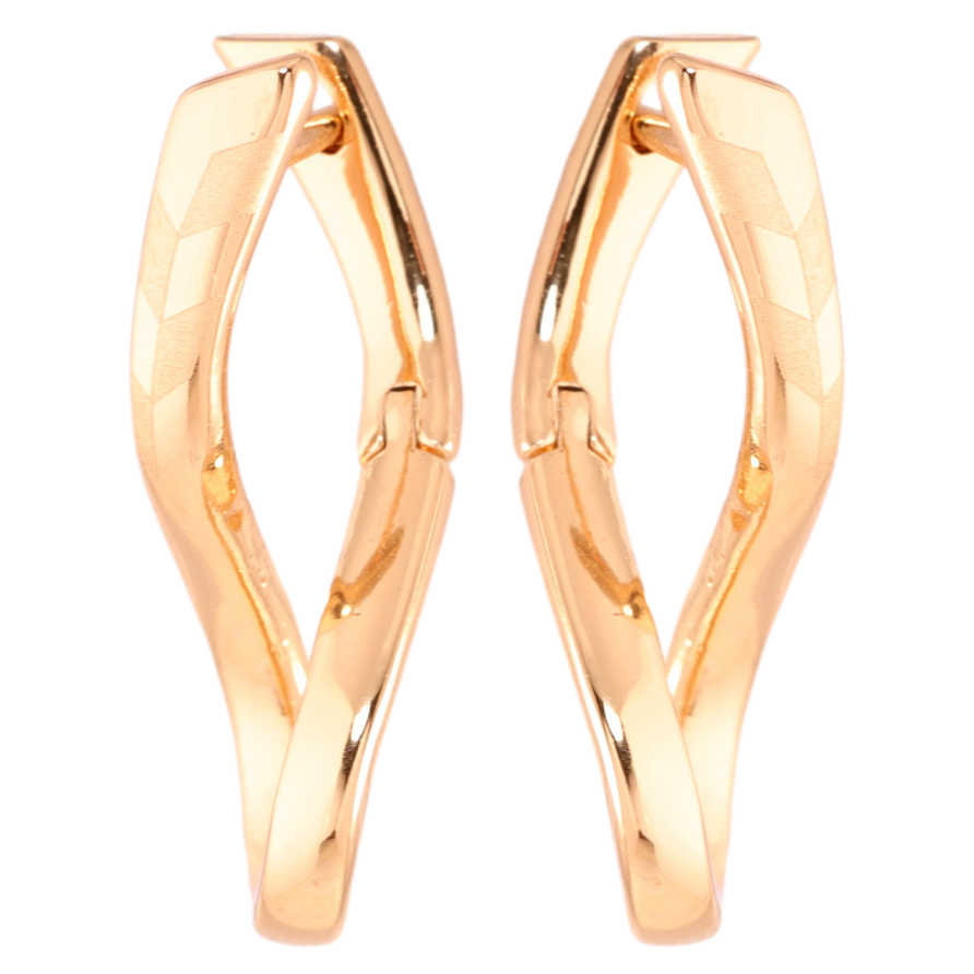 Серьги Xuping Позолота 18K английский замок Завитки с узором напылением фото №1