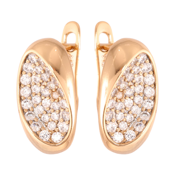 Серьги Xuping Позолота 18K английский замок Инкрустация цирконием фото №11