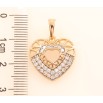 Кулон Xuping Позолота 18K Резное сердце с цирконием для цепочки до 5мм фото №2