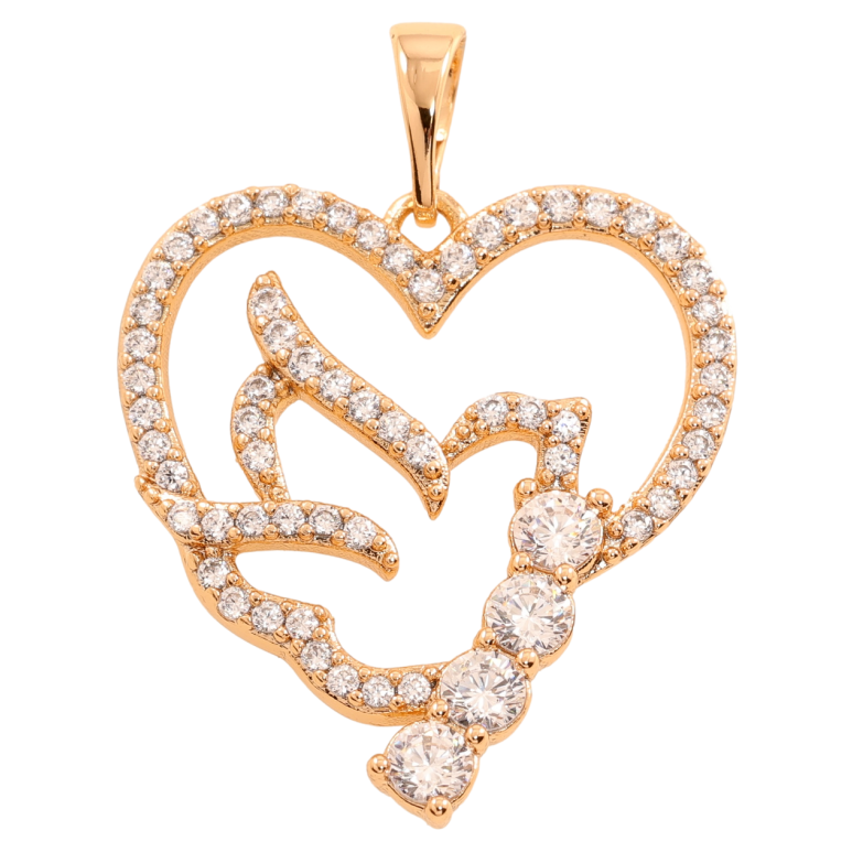 Кулон Xuping Позолота 18K Серце з птахом для ланцюжка до 5мм фото №18