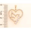 Кулон Xuping Позолота 18K Сердце с птицей для цепочки до 5мм фото №2