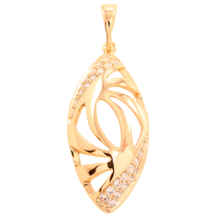 Кулон Xuping Позолота 18K Різьблений візерунок з інкрустацією цирконієм для ланцюжка до 5мм фото №13