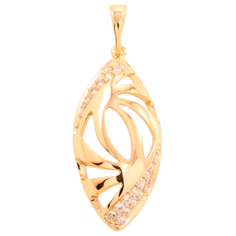 Кулон Xuping Позолота 18K Резной узор с инкрустацией цирконием для цепочки до 5мм фото №1