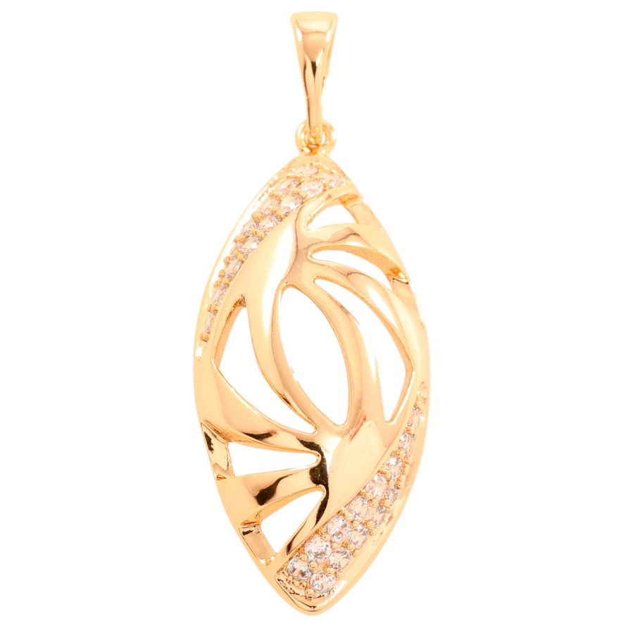 Кулон Xuping Позолота 18K Різьблений візерунок з інкрустацією цирконієм для ланцюжка до 5мм фото №1