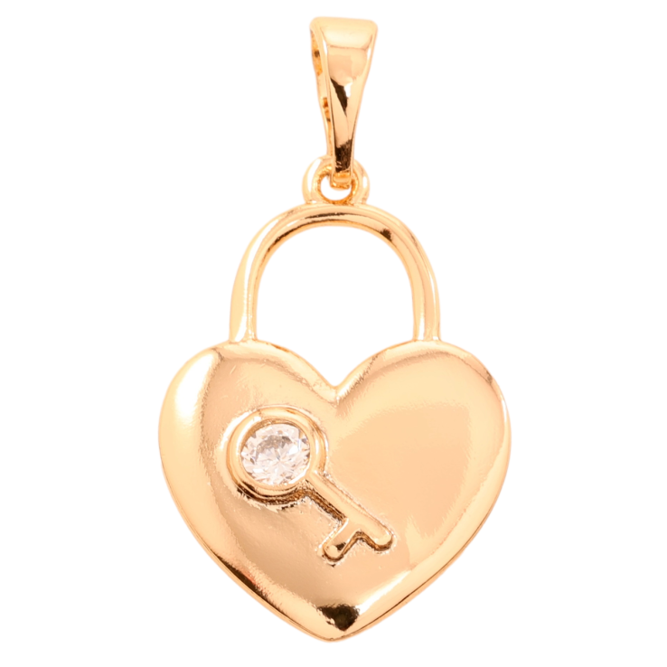 Кулон Xuping Позолота 18K Замочок-сердечко для ланцюжка до 5мм фото №4