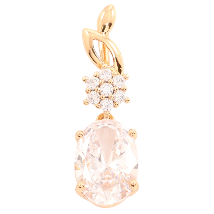 Кулон Xuping Позолота 18K Кришталева квіточка з підвіскою фіаніт» для ланцюжка до 2мм фото №16