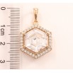 Кулон Xuping Позолота 18K «Шестигранний кристал в обрамленні цирконію» для ланцюжка до 6мм фото №2