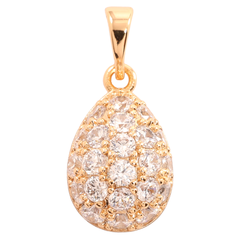 Кулон Xuping Позолота 18K «Крапелька з інкрустацією цирконієм» для ланцюжка до 5мм фото №1