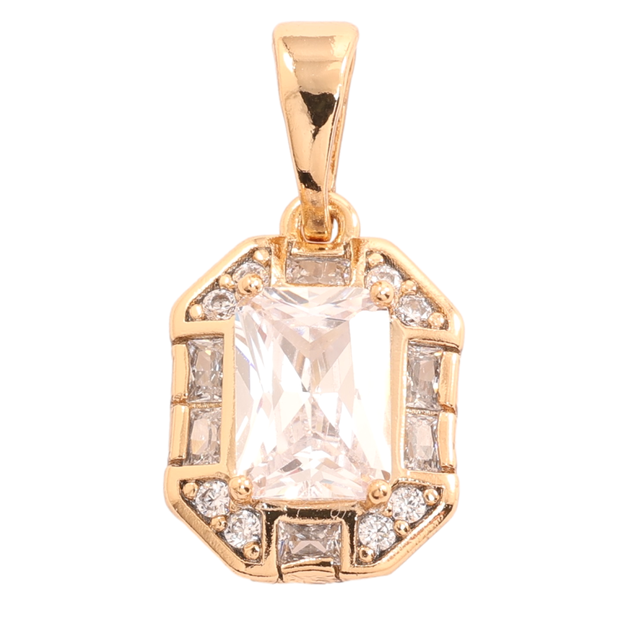 Кулон Xuping Позолота 18K «Фіаніт в обрамленні цирконію» для ланцюжка до 5мм фото №1