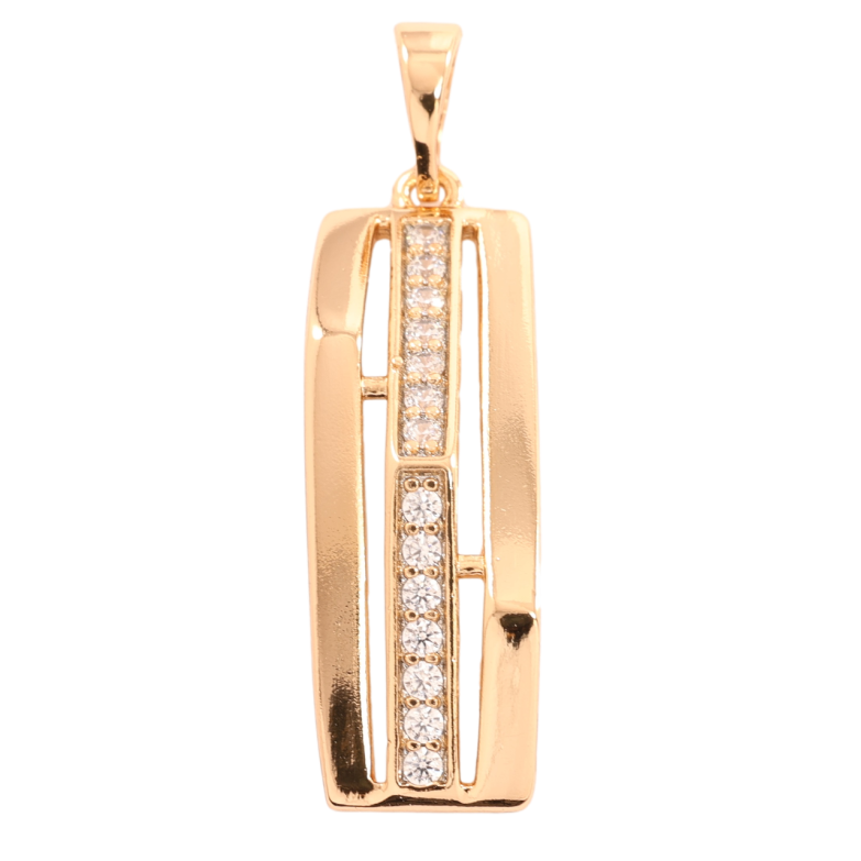 Кулон Xuping Позолота 18K «Візерунок із доріжок цирконію» для ланцюжка до 5мм фото №1