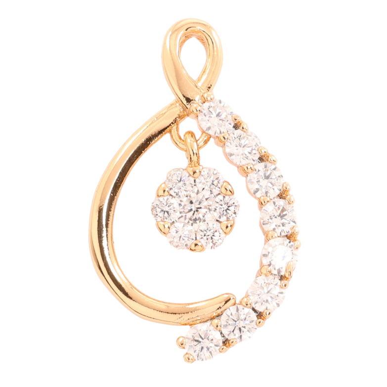 Кулон Xuping Позолота 18K Декоративный узор с цирконием для цепочки до 2мм фото №8