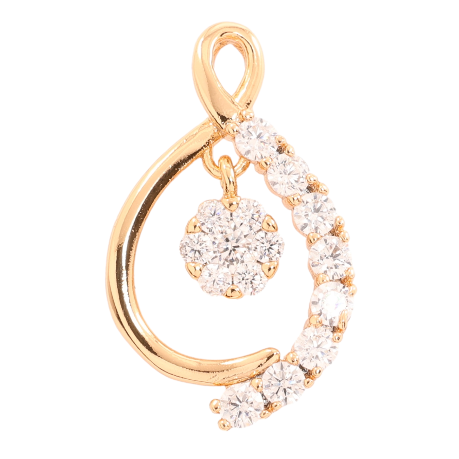 Кулон Xuping Позолота 18K «Декоративний візерунок з цирконієм» для ланцюжка до 2мм фото №1