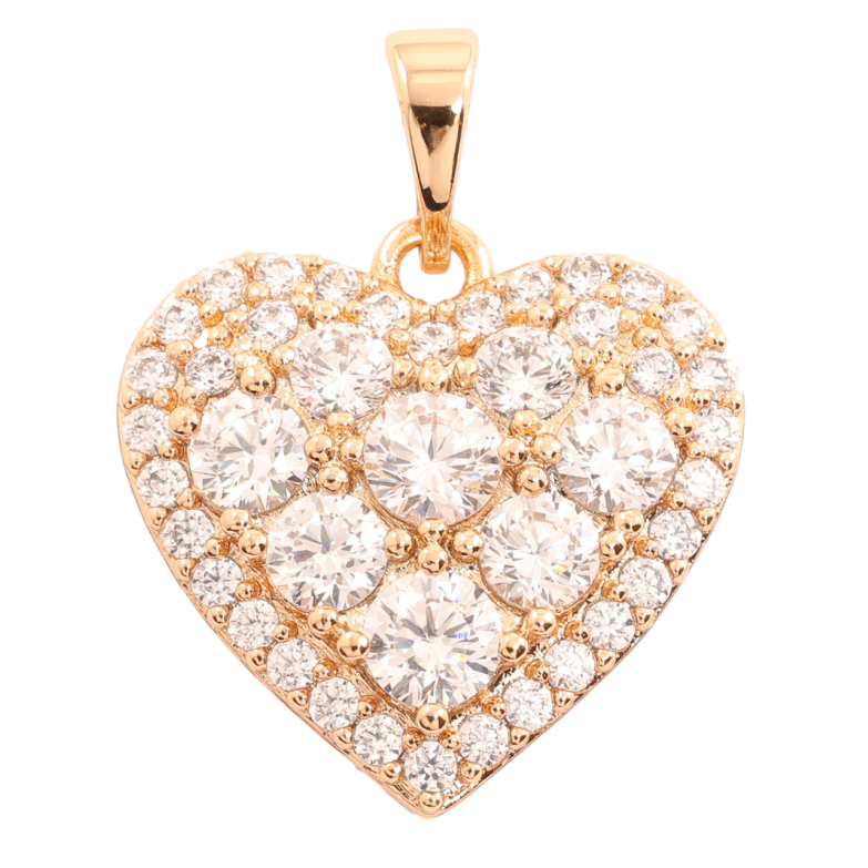 Кулон Xuping Позолота 18K «Сердечко з інкрустацією цирконієм» для ланцюжка до 5мм фото №23