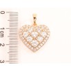 Кулон Xuping Позолота 18K «Сердечко з інкрустацією цирконієм» для ланцюжка до 5мм фото №2