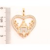 Кулон Xuping Позолота 18K «Казковий замок у сердечку з цирконієм» для ланцюжка до 6мм фото №2