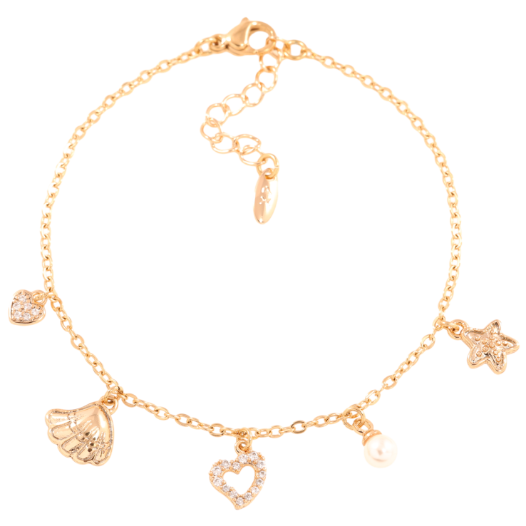 Браслет Xuping Позолота 18K Цепочка с подвесками длинна с доп.цепочкой 17-20.5см х 1.5мм фото №10