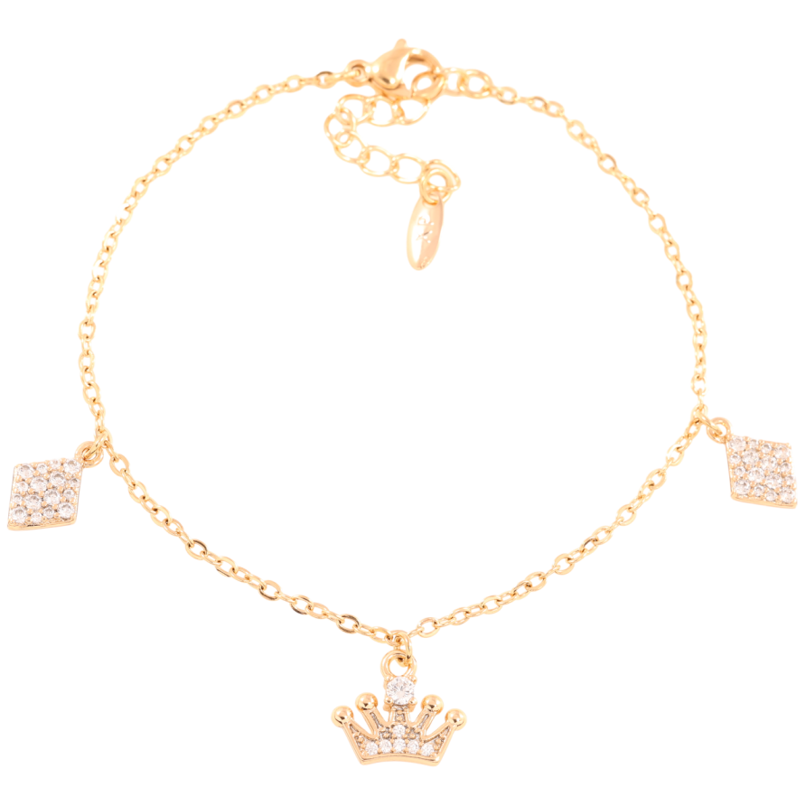 Браслет Xuping Позолота 18K Цепочка с подвесками длинна с доп.цепочкой 17-20см х 1.5мм фото №1