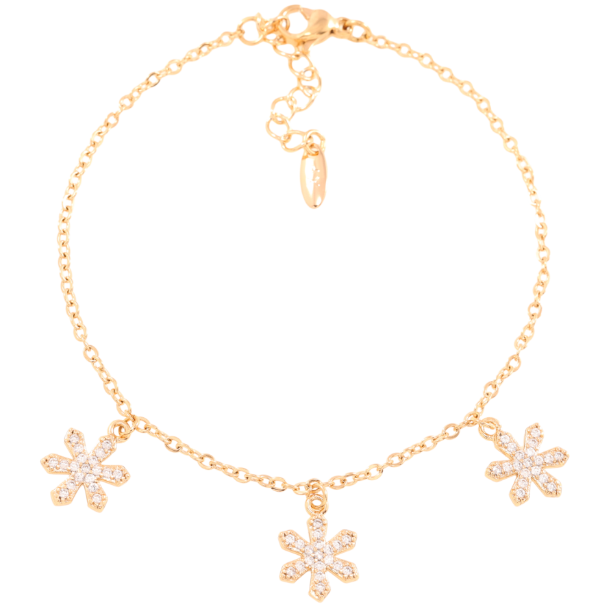 Браслет Xuping Позолота 18K Цепочка с подвесками длинна с доп.цепочкой 17.5-20.5см х 1.5мм фото №1