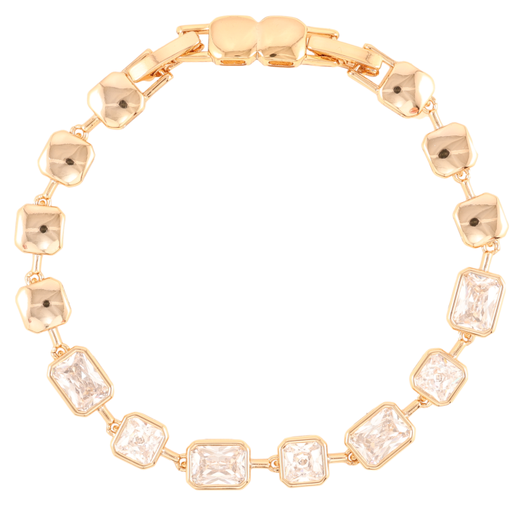 Браслет Xuping Позолота 18K Дорожка фианитов длинна с доп.замком 16,18см х 6мм фото №18