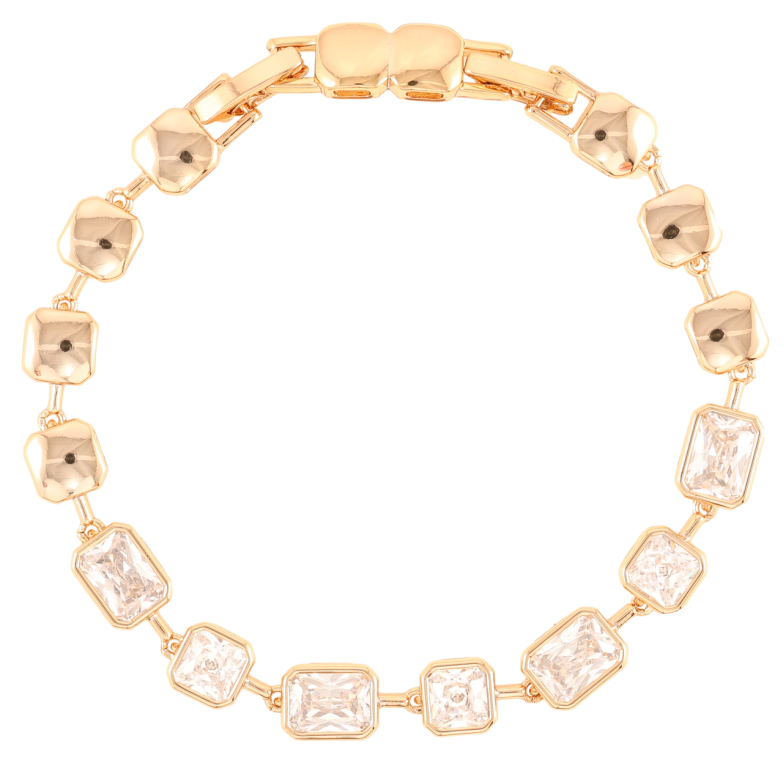 Браслет Xuping Позолота 18K «Доріжка фіанітів» довжина з доп.замком 16,18см х 6мм фото №1