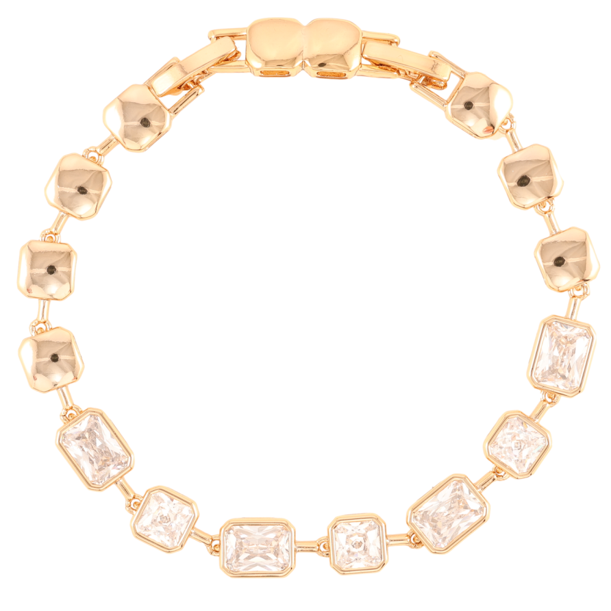 Браслет Xuping Позолота 18K «Доріжка фіанітів» довжина з доп.замком 16,18см х 6мм фото №1