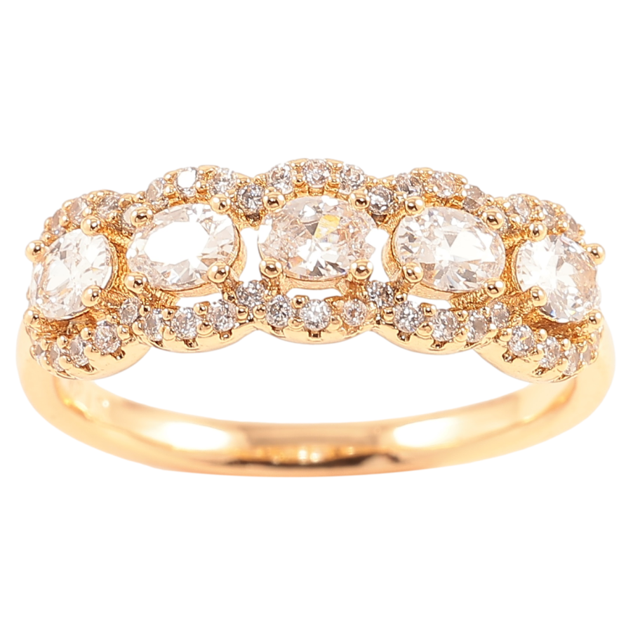 Кольцо Xuping Позолота 18K Инкрустация цирконием фото №1