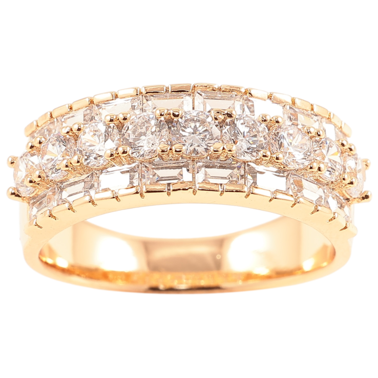 Кольцо Xuping Позолота 18K Инкрустация цирконием фото №23