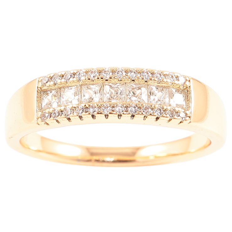 Кольцо Xuping Позолота 18K Инкрустация цирконием фото №19