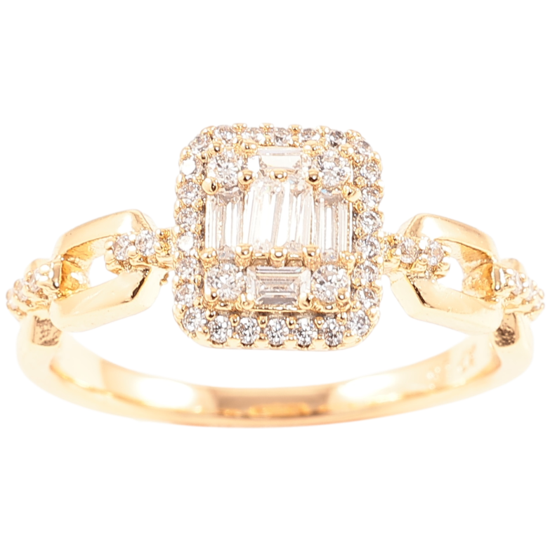 Каблучка Xuping Позолота 18K «Візерунок з інкрустацією цирконієм» фото №24