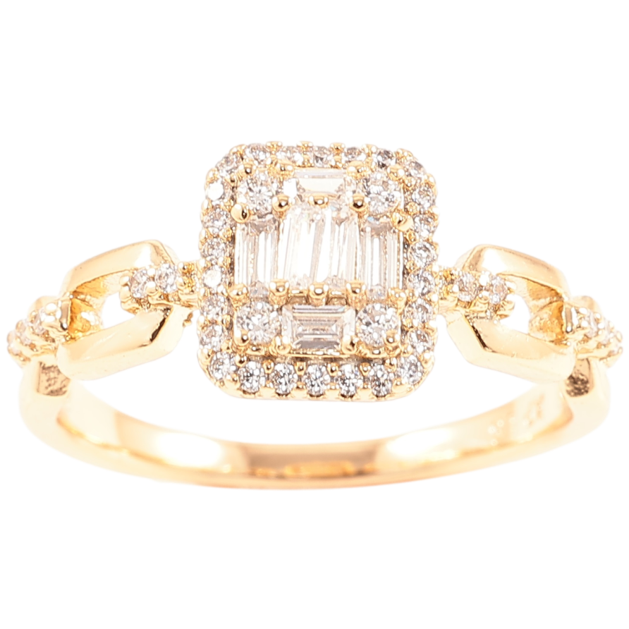 Кольцо Xuping Позолота 18K Узор с инкрустацией цирконием фото №1