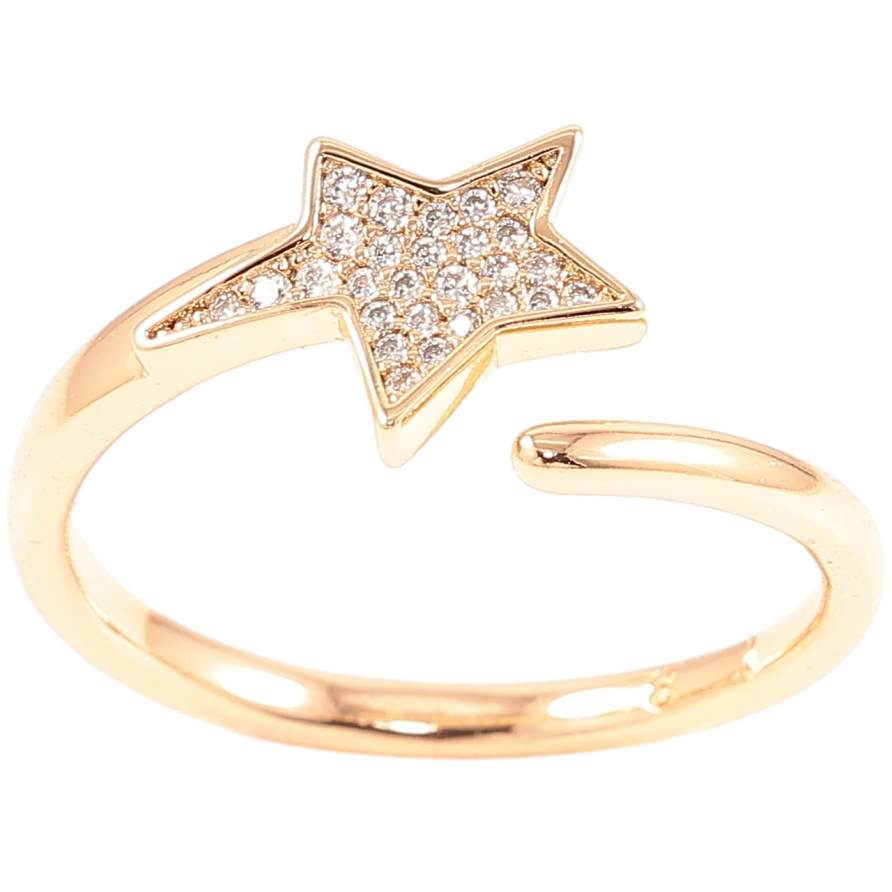 Кольцо Xuping Позолота 18K Падающая звезда фото №1