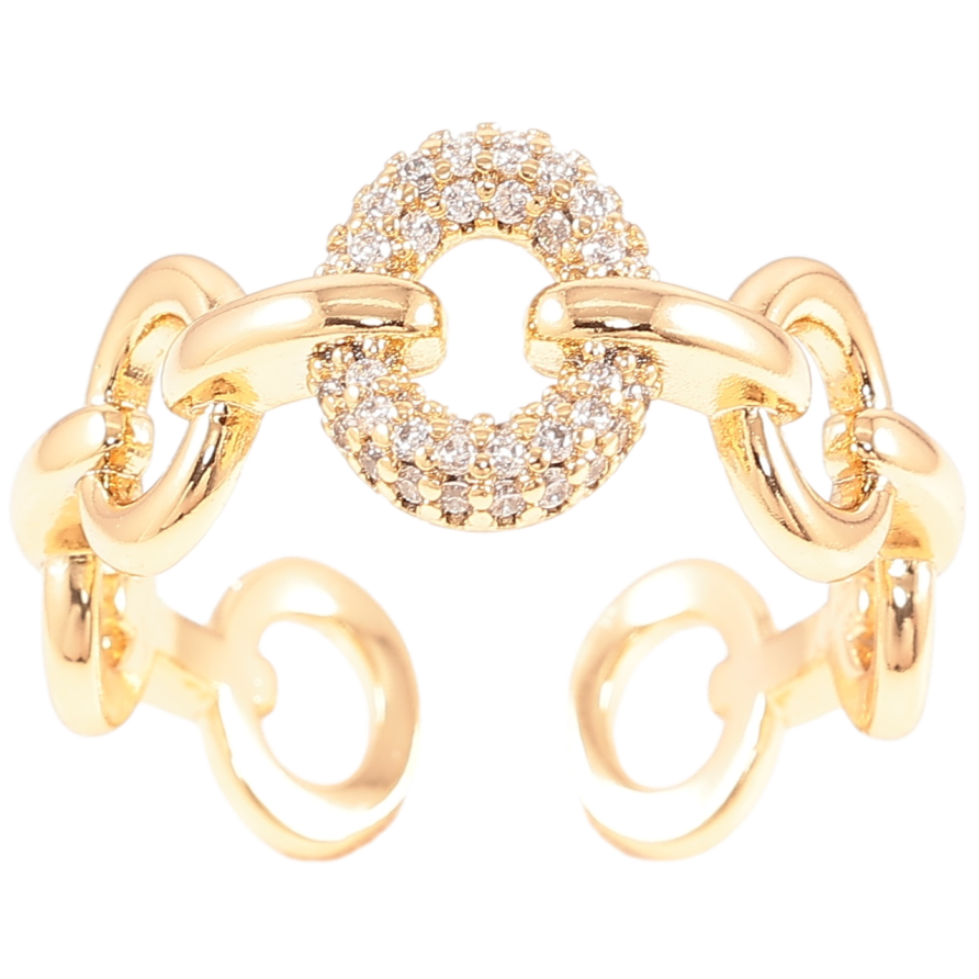 Кольцо Xuping Позолота 18K Узор с инкрустацией цирконием фото №1