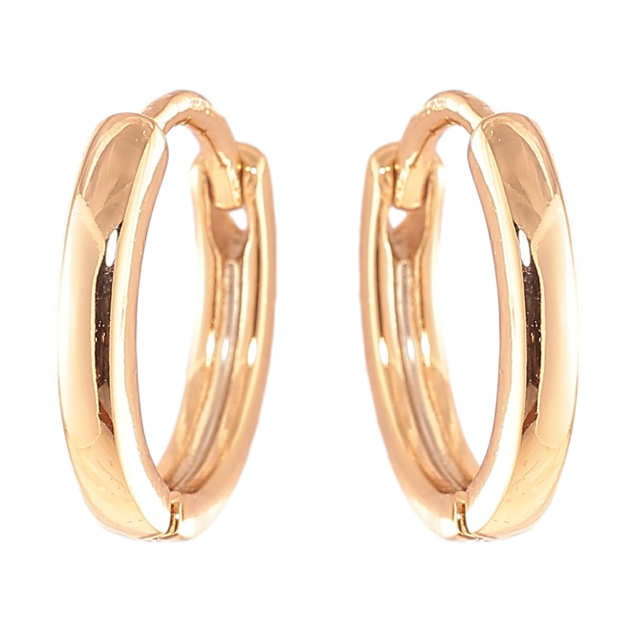 Серьги Xuping Позолота 18K колечки Классика, шир. 2.1мм ø 13мм фото №1