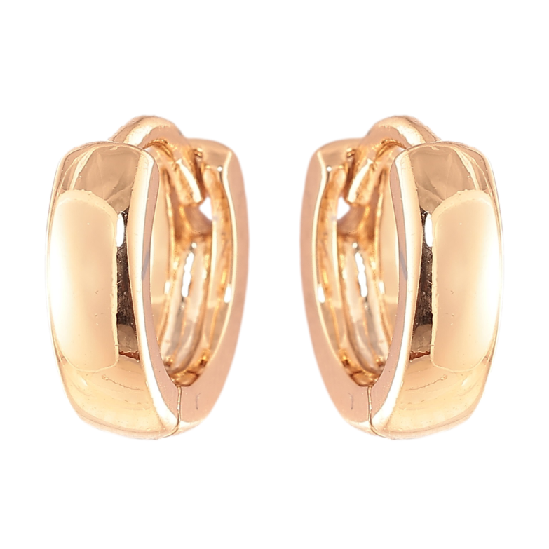 Сережки Xuping Позолота 18K колечка Класика, шир. 3.2мм ø 11мм фото №1