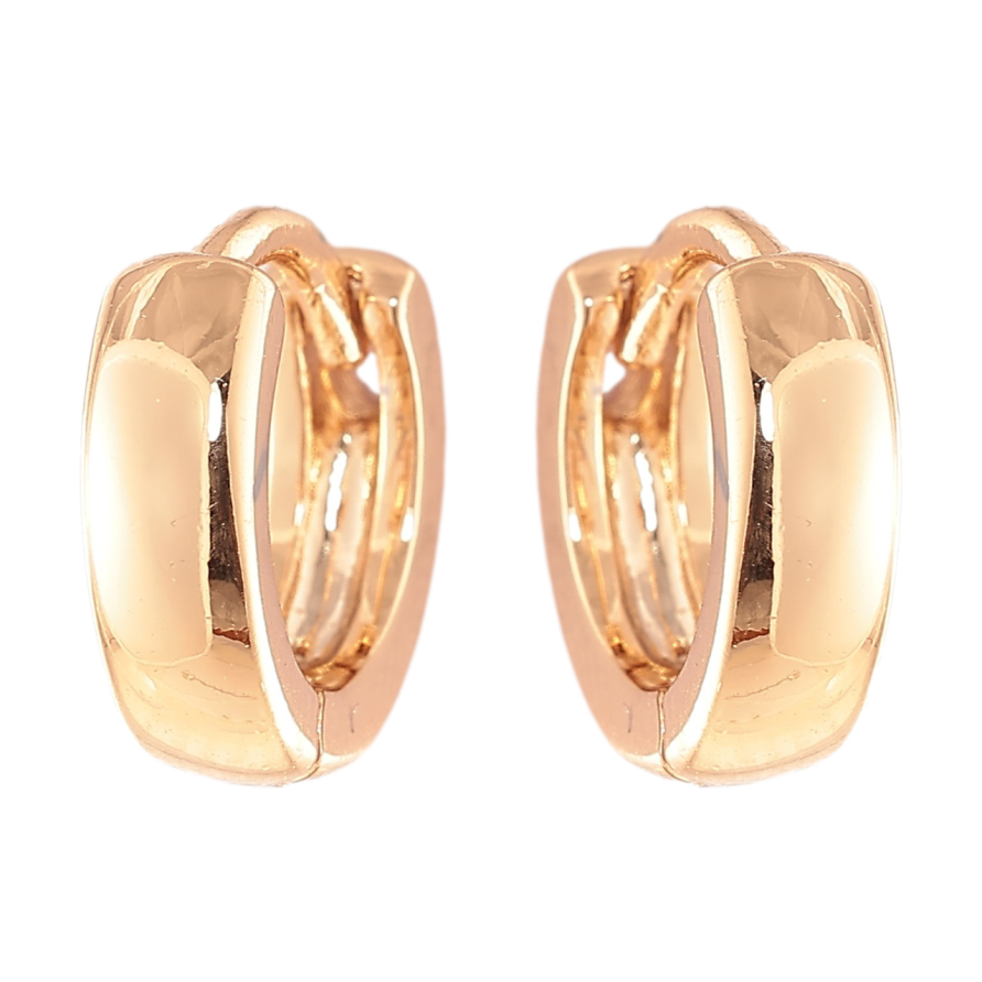 Серьги Xuping Позолота 18K колечки Классика, шир. 3.2мм ø 11мм фото №1