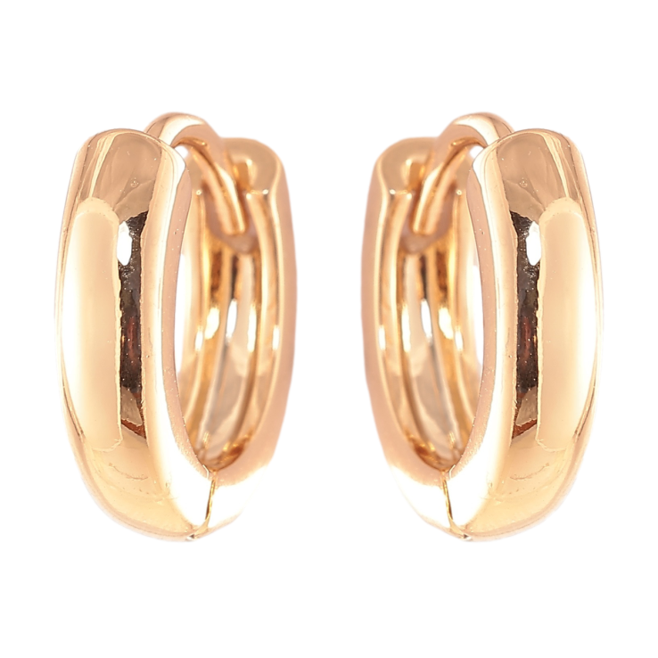 Серьги Xuping Позолота 18K колечки Классика, шир. 3.2мм ø 14мм фото №17