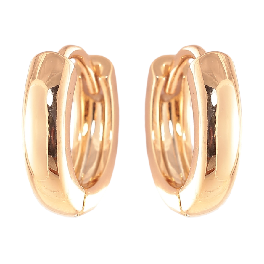 Серьги Xuping Позолота 18K колечки Классика, шир. 3.2мм ø 14мм фото №1